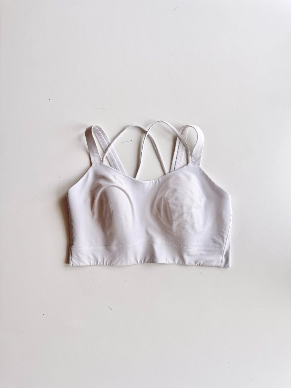 LULULEMON Like A Cloud White D/DD Cup Longline Sports Bra, Size L/XL